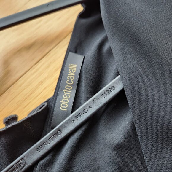 ROBERTO CAVALLI WOMEN'S BLACK DRESS V NECK - Picture 4 of 8